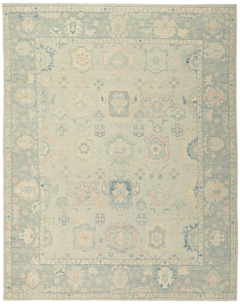 8 x 10 Colorful Oushak Rug 80900