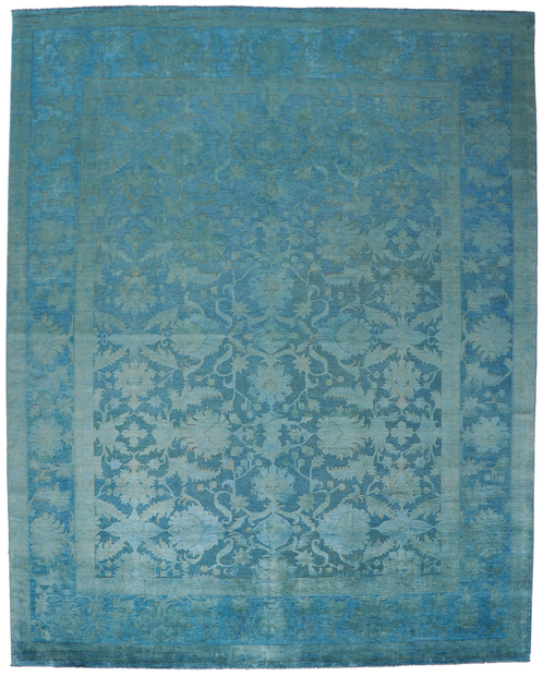 12 x 15 Hand-Carved Overdyed Rug 80935
