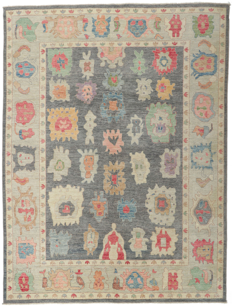 9 x 12 Colorful Oushak Rug 80957