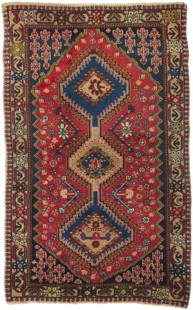 3 x 5 Vintage Persian Shiraz Rug 61131