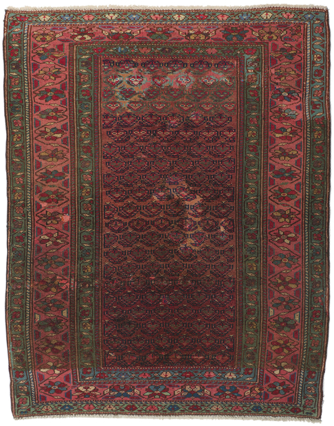 4 x 5 Antique Persian Hamadan Rug 61123