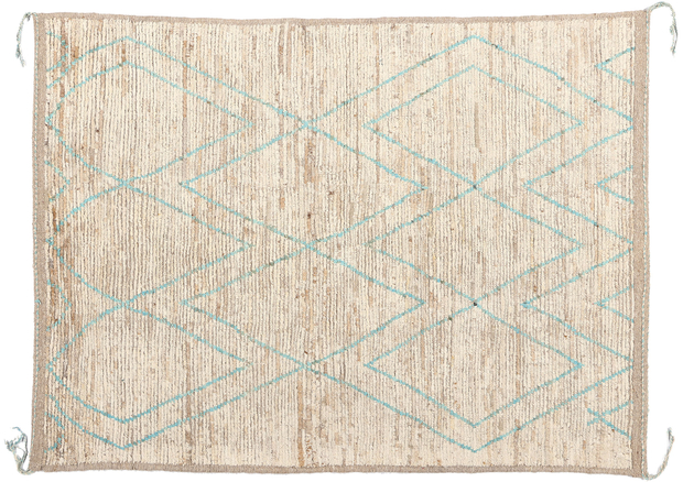 5 x 7 Soft Earth-Tone Moroccan Rug with Short Pile 80783