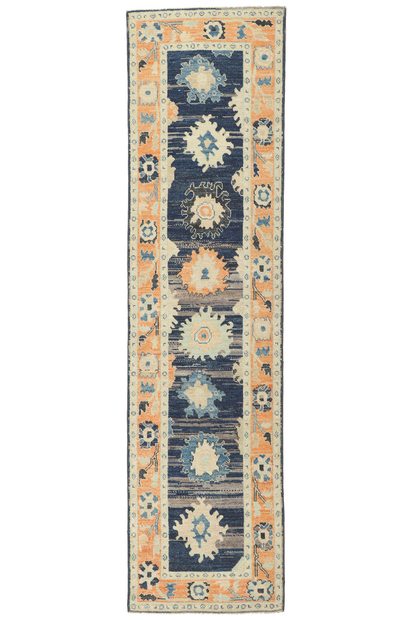 2 x 9 Colorful Oushak Rug Modern Runner 80830