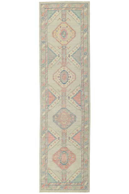 3 x 10 Colorful Oushak Runner 80831