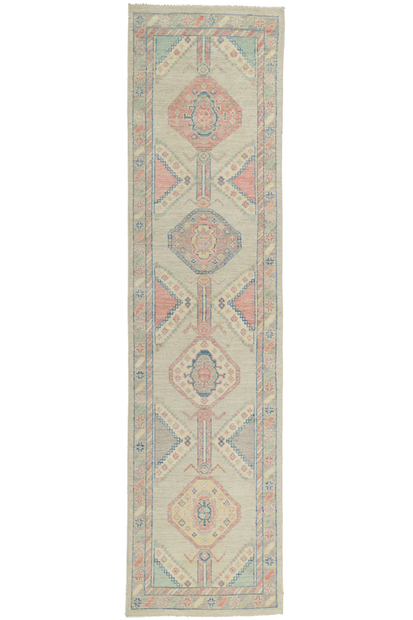 3 x 10 Colorful Oushak Runner 80837