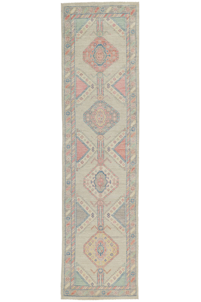 3 x 10 Colorful Oushak Runner 80839