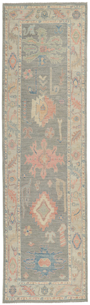 3 x 10 Colorful Oushak Runner 80864