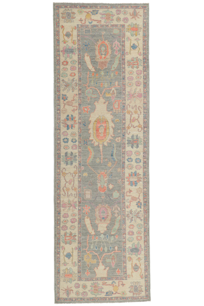 3 x 10 Colorful Oushak Rug Runner 80869