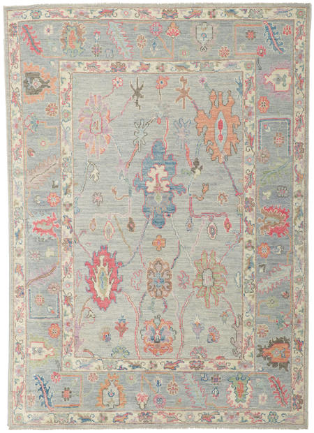 5 x 7 Colorful Oushak Rug 80884