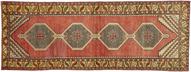 4 x 10 Vintage Oushak Rug 51357