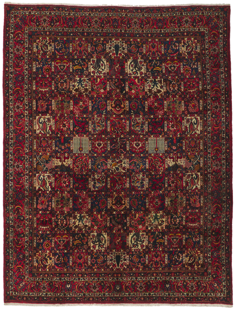 10 x 13 Vintage Persian Bakhtiari Rug 61096