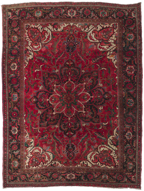 9 x 12 Vintage Persian Heriz Rug 61171