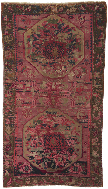 4 x 8 Antique Caucasian Karabagh Rug 61160