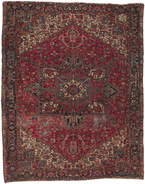 10 x 12 Vintage Persian Heriz Rug 78349