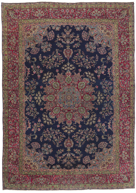 11 x 16 Vintage Persian Kerman Rug 78336