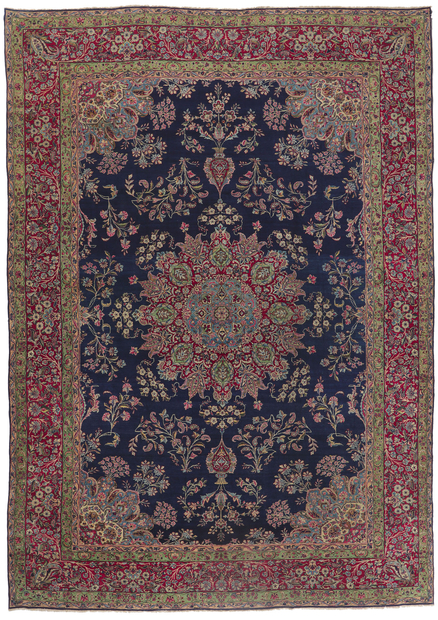 11 x 16 Vintage Persian Kerman Rug 78336