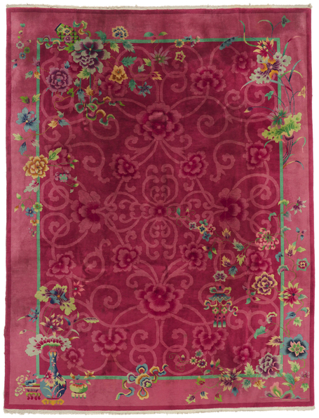 9 x 11 Antique Chinese Art Deco Rug 78318