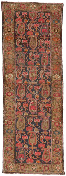 3 x 9 Antique Persian Kurdish Rug 78319