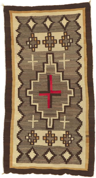 4 x 7 Vintage Navajo Ganado Rug 78351