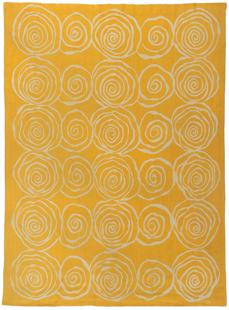 7 x 10 Contemporary Golden Whirl Kilim Rug 78311