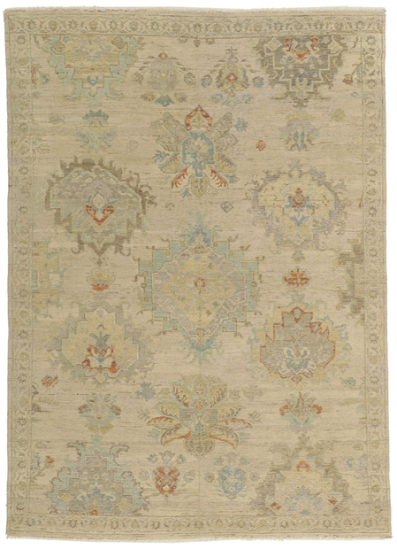 5 x 7 Vintage-Inspired Oushak Rug 30828