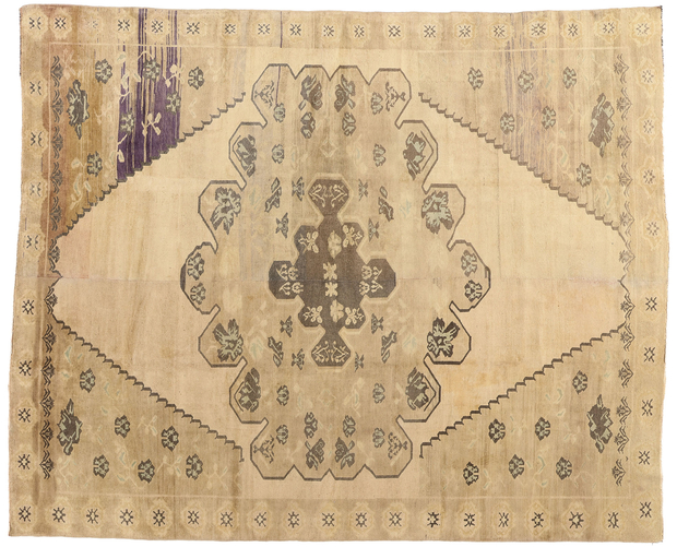 10 x 13 Vintage Turkish Oushak Rug 51372