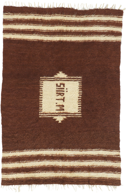 4 x 6 Vintage Turkish Angora Wool Kilim Rug 53832
