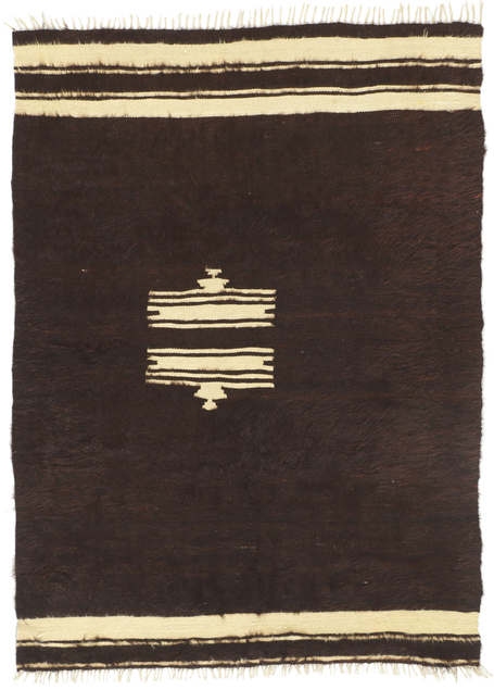 4 x 5 Vintage Turkish Angora Wool Kilim Rug 53838