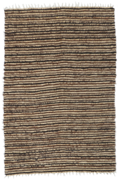 4 x 6 Vintage Turkish Angora Wool Kilim Rug 53841