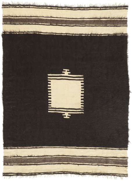 4 x 6 Turkish Angora Wool Kilim Rug 53848