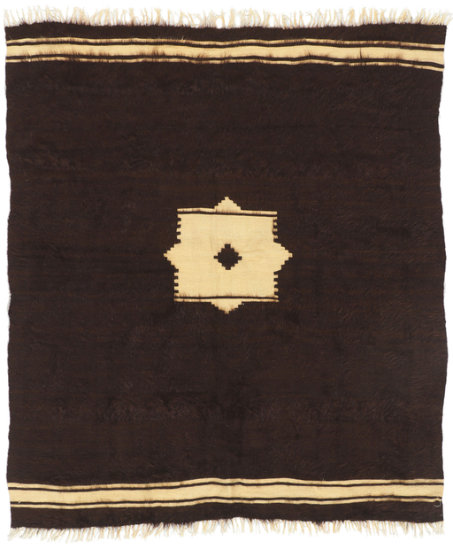 5 x 5 Vintage Turkish Angora Wool Kilim Rug 53852