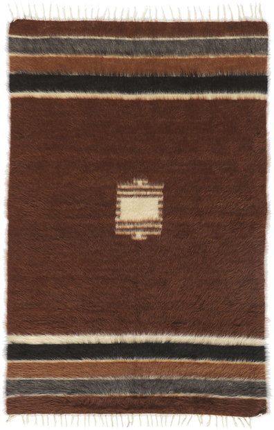 4 x 6 Turkish Angora Wool Kilim Rug 53858