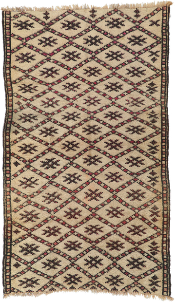 6 x 10 Vintage Moroccan Beni Ourain Rug 78366