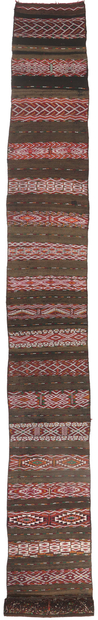 3 x 35 Vintage Zemmour Moroccan Kilim Runner 21718