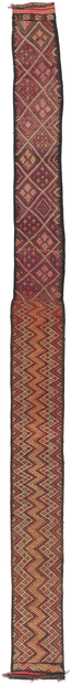 1 x 16 Vintage Zemmour Moroccan Kilim Runner 21714