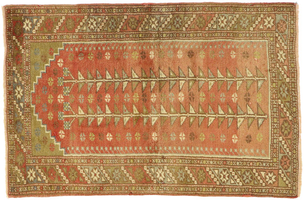 3 x 5 Vintage Turkish Oushak Rug 51384