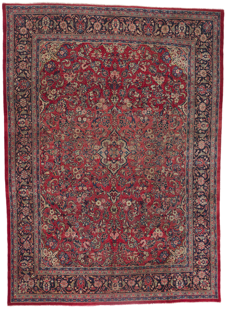 10 x 14 Vintage Persian Mahal Rug 61205