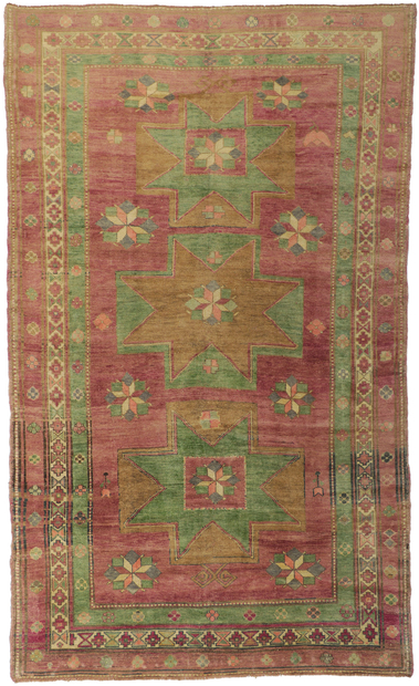 6 x 10 Vintage Turkish Oushak Rug 51385