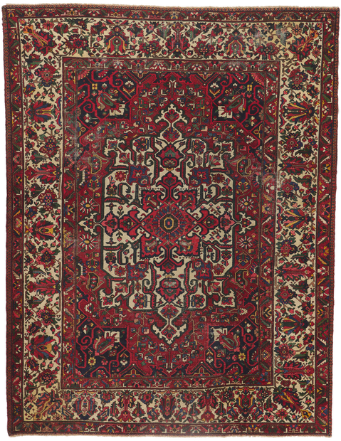 11 x 14 Antique Persian Bakhtiari Rug 61194