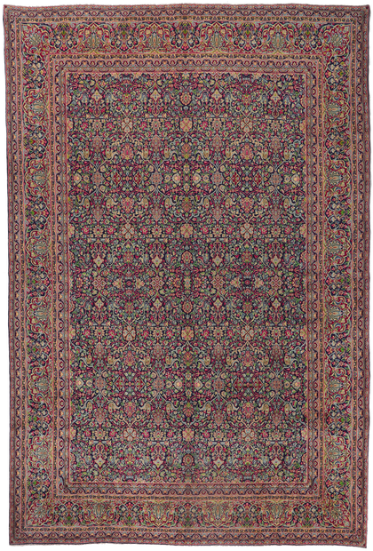 11 x 17 Antique Persian Kerman Rug 61202