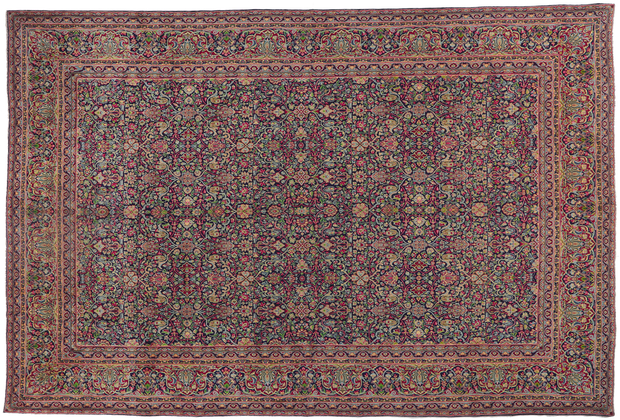 11 x 17 Antique Persian Kerman Rug 61202