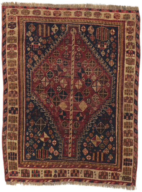 3 x 3 Antique Persian Shiraz Rug 61217