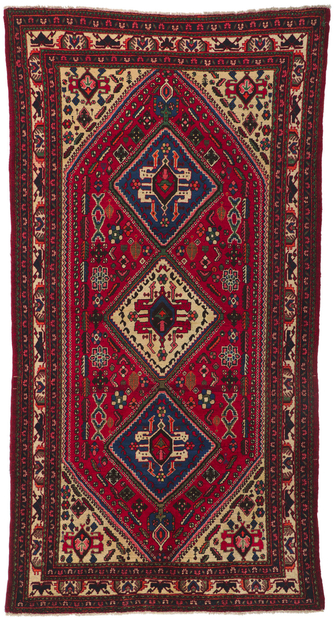 5 x 10 Vintage Persian Shiraz Rug 61035