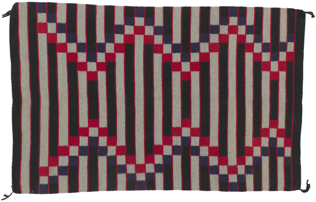 3 x 5 Late 19th Century Antique Germantown Optical Navajo Rug 78423