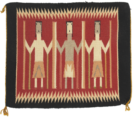 2 x 2 Vintage Navajo Yeibichai Rug 78426