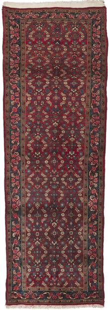 4 x 12 Antique Persian Bijar Runner 61175