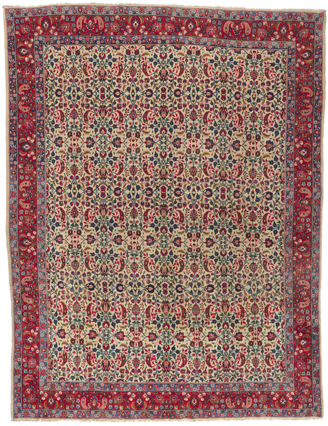 10 x 13 Vintage Persian Mashhad Rug 61182