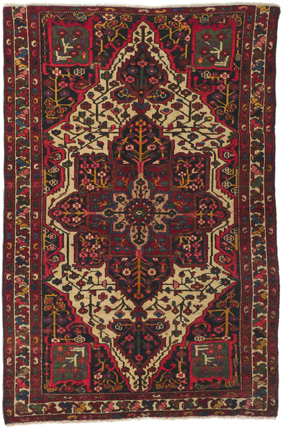 4 x 7 Antique Persian Bakhtiari Rug 61183