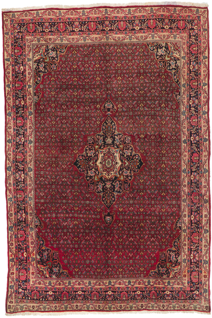 7 x 11 Antique Persian Bijar Rug 61184