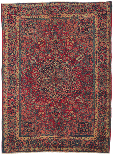 5 x 6 Antique Persian Tabriz Rug 61214